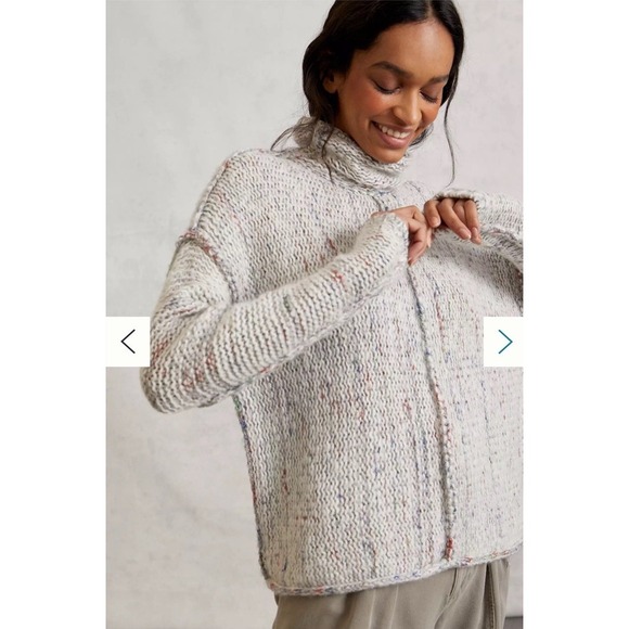 Anthropologie Pilcro Noelle Turtleneck Sweater Size Med  Multicolor Chunky Knit - Picture 1 of 10
